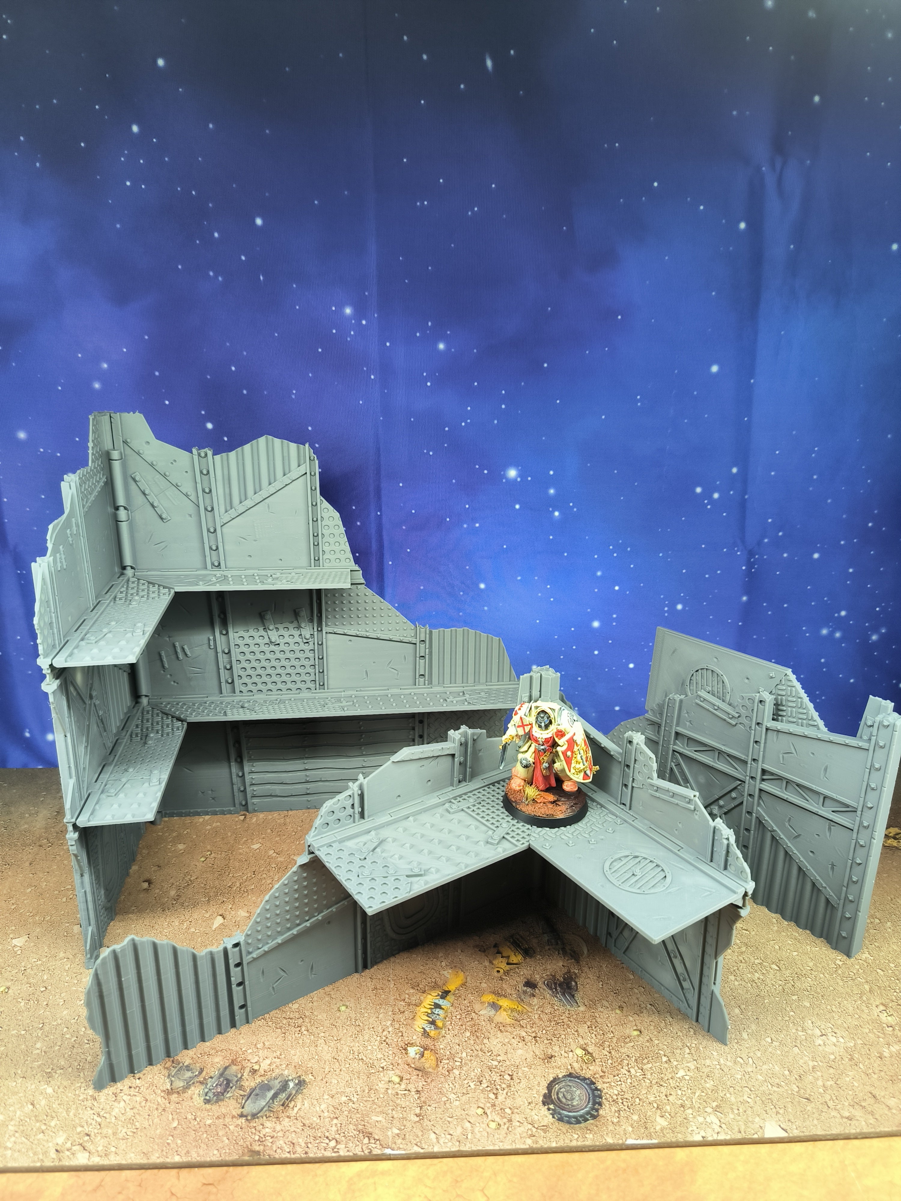 Gothic Foldable: set of 3 ruined foldable gothic scenery pieces for wargame tabletop