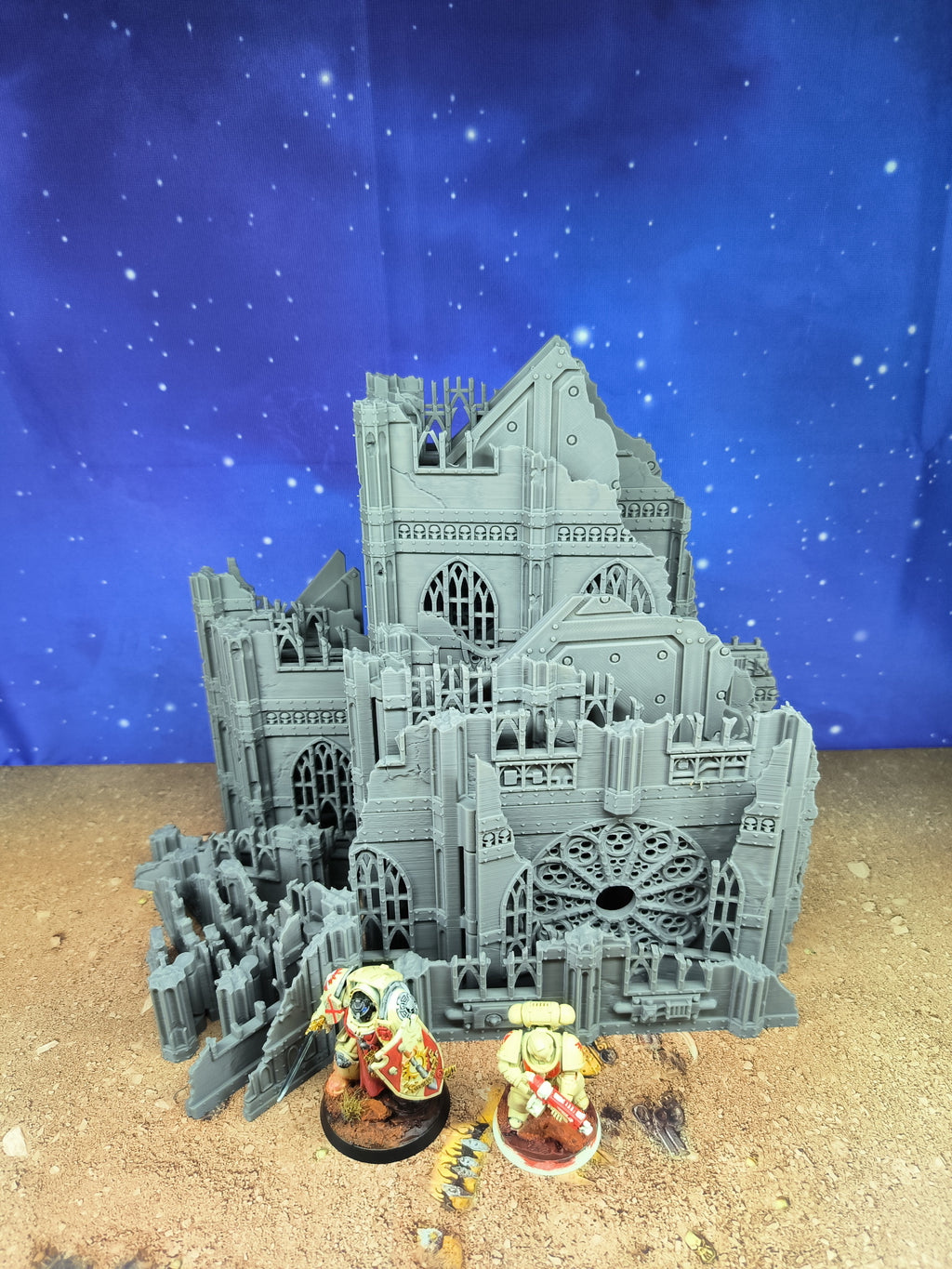 Gothic Foldable V11 : set décors gothiques pliants en ruine pour table de jeu wargame