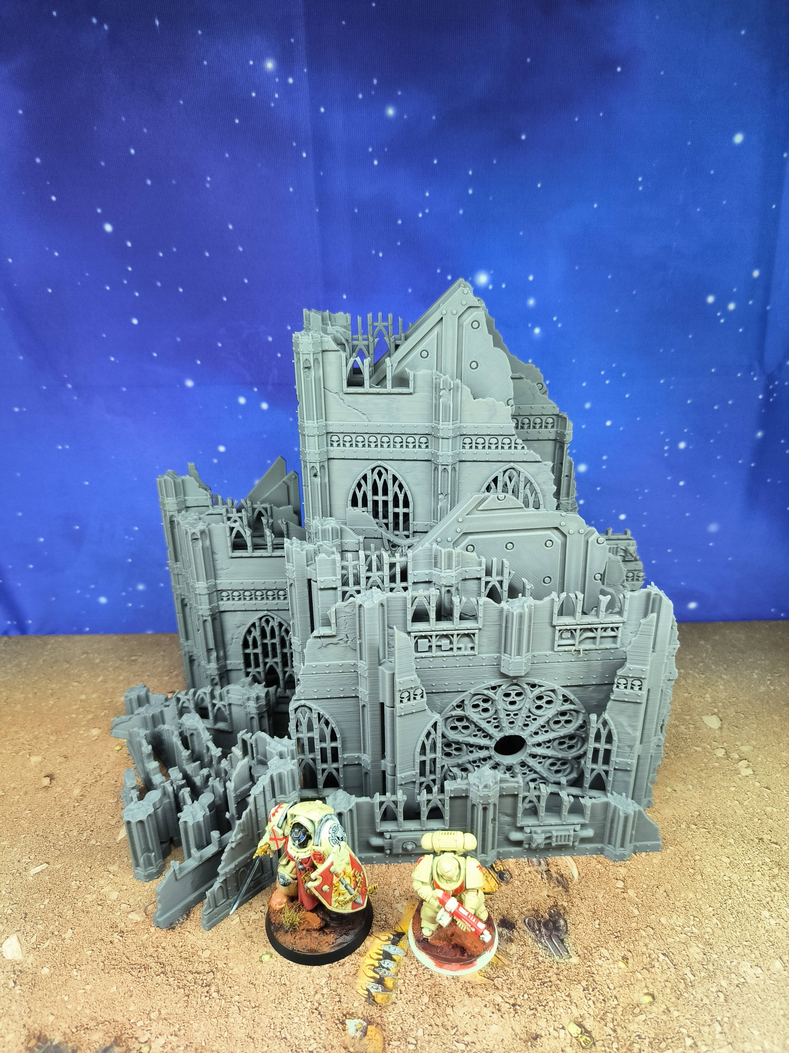 Gothic Foldable V11 : set décors gothiques pliants en ruine pour table de jeu wargame