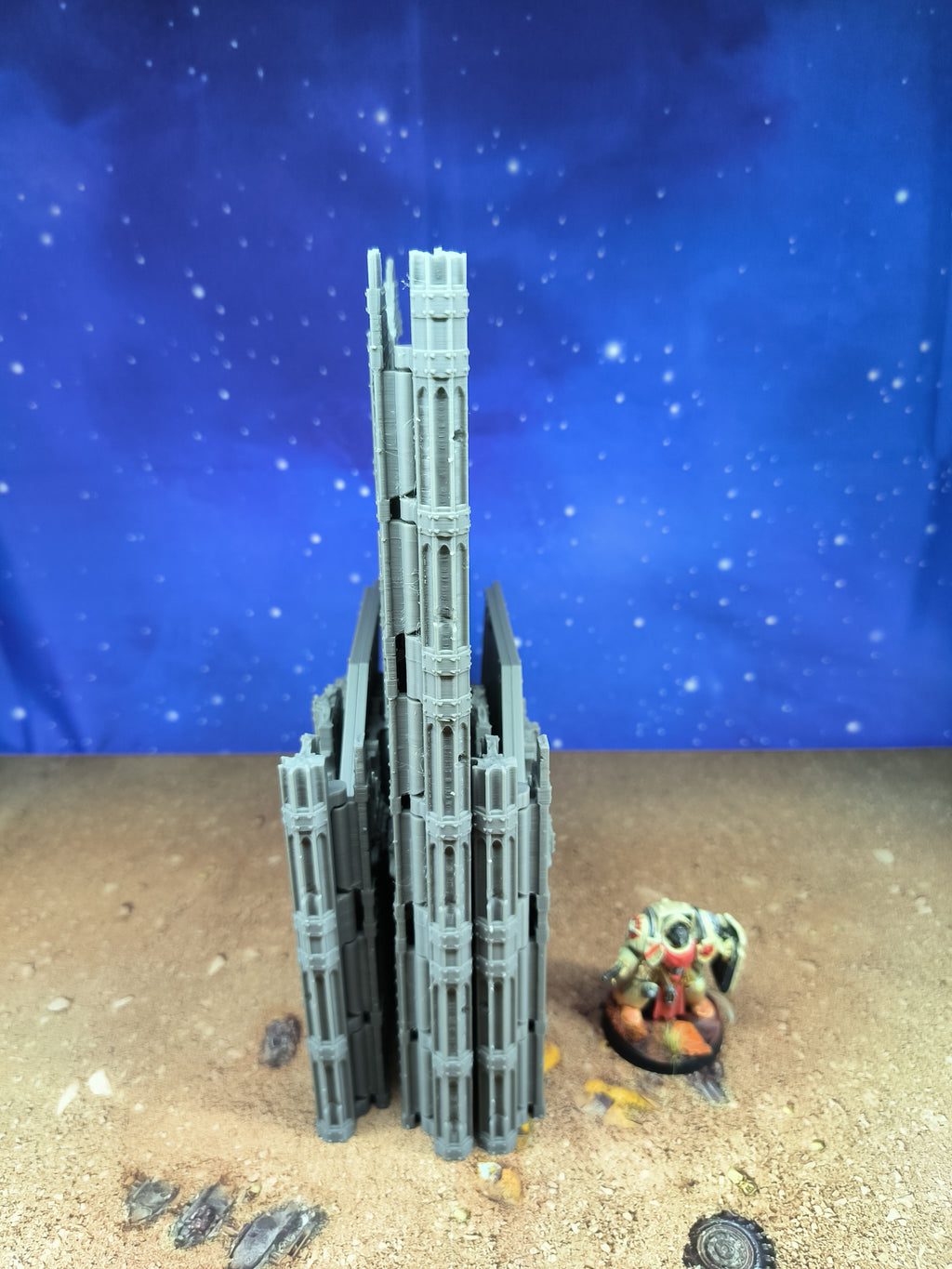 Gothic Foldable : set 3 décors gothiques pliants en ruine pour table de jeu wargame