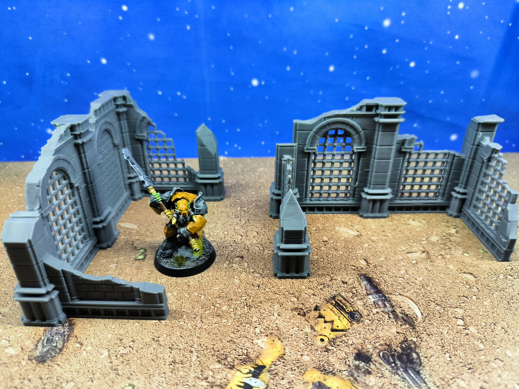 Ancient city: Ruined walls for wargame U